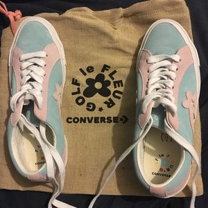 Pink and blue golf le fleur converse